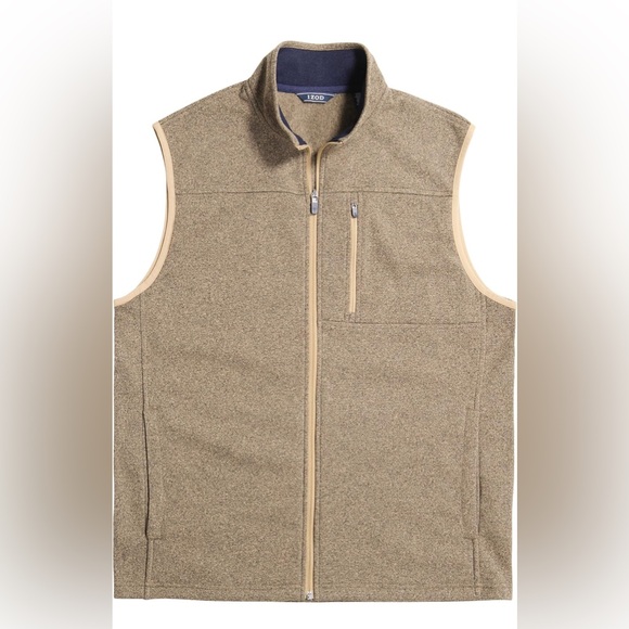 IZOD Men's Advantage Performance Full Zip Sweater Fleece Vest - Picture 2 of 5